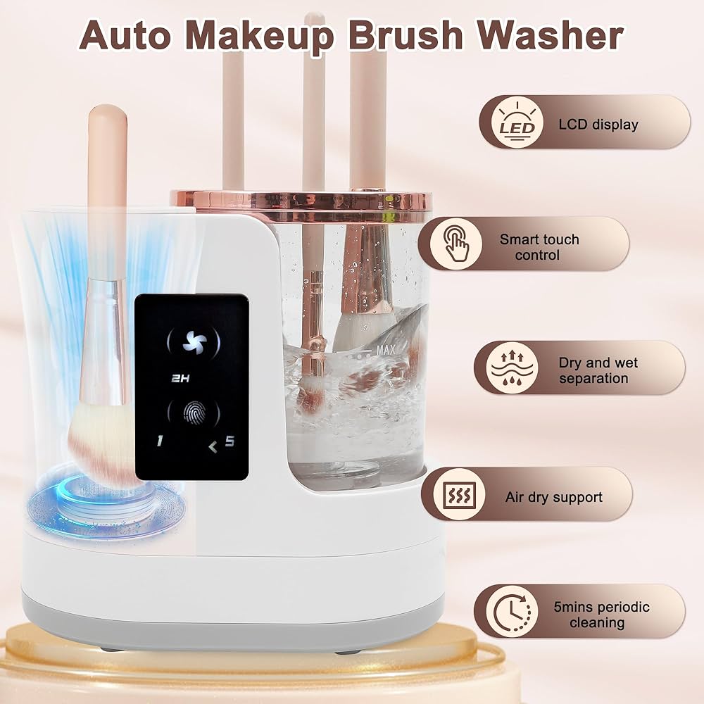 GlowVia™ 2-in-1 Brush Cleaner & Dryer.