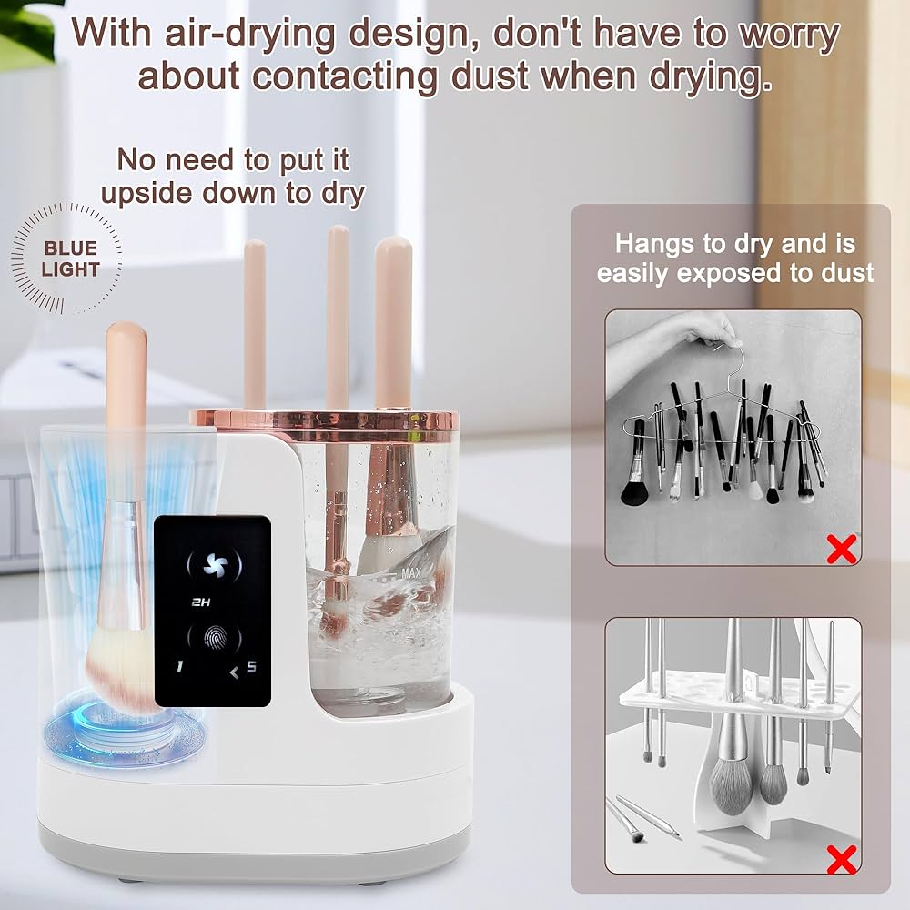 GlowVia™ 2-in-1 Brush Cleaner & Dryer.